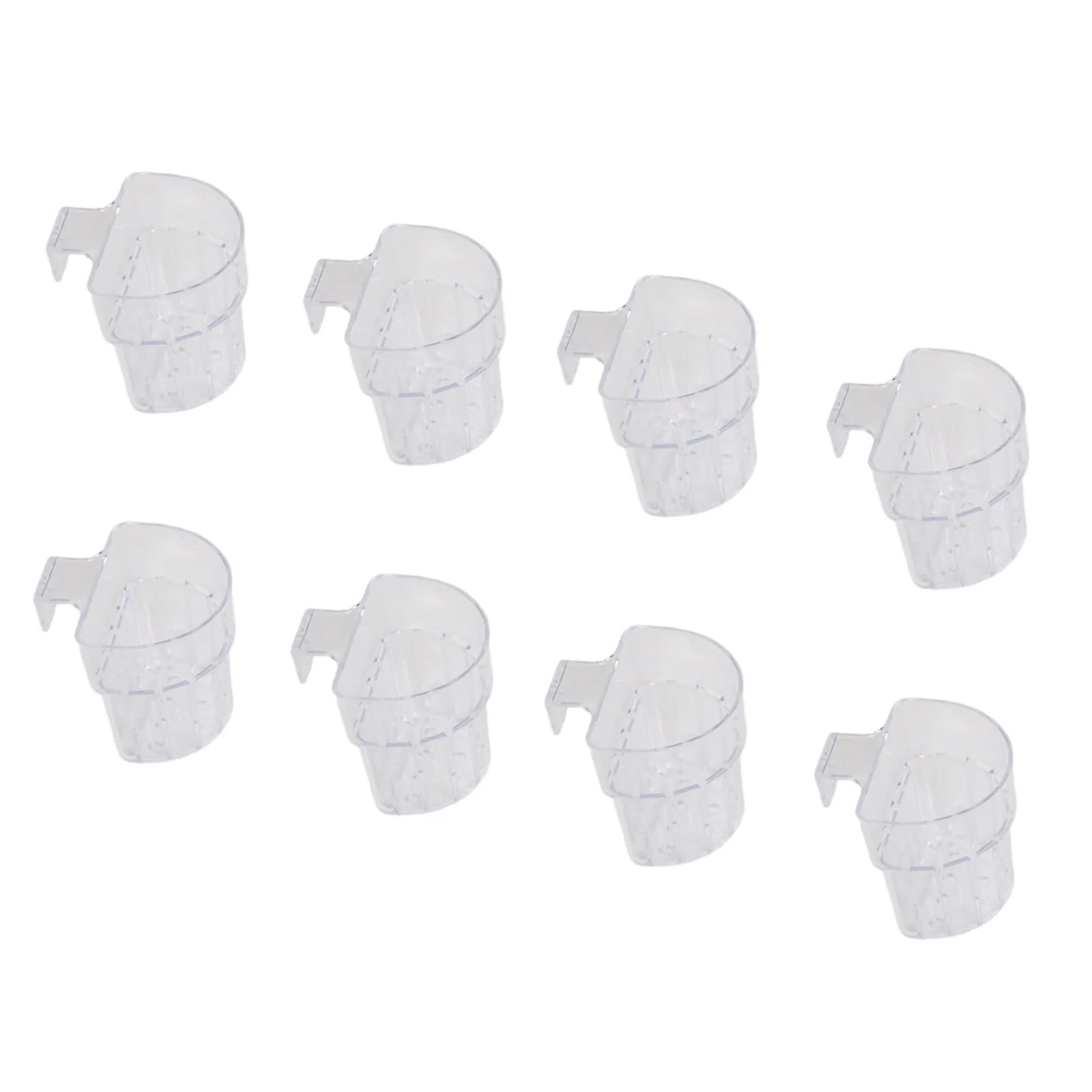 8 Pcs Clear Aquarium Plant Pot Holder with Hook for Hanging Aquatic Plants Fish Tank Basket Promotes Plant Growth