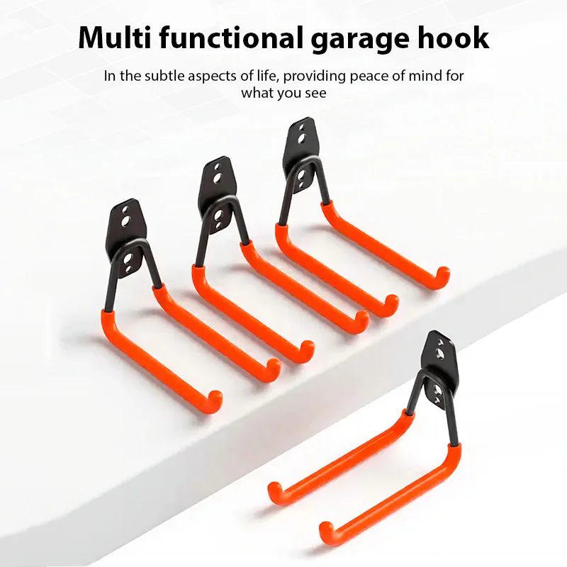 

12 шт. сверхмощный металлический крючок, органайзер для гаража, настенное крепление, вешалка для велосипеда, крючки, настенное крепление, противоскользящий крючок для хранения, инструмент для хранения