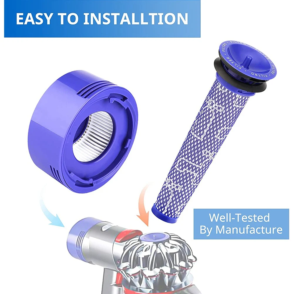 BOM-conjunto de filtro de vácuo premium compatível com Dyson V7 e V8, pré-filtro 965661-01 e pós-filtro HEPA 967478-01