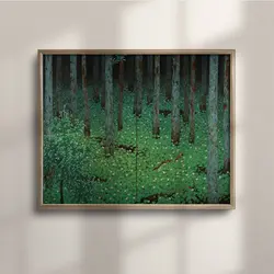 Large Size Mori (Forest) 1928 by Katayama Bokuyo Fine Art Nature Tree Landscape Poster Canvas Paintings Wall Pictures Home Decor