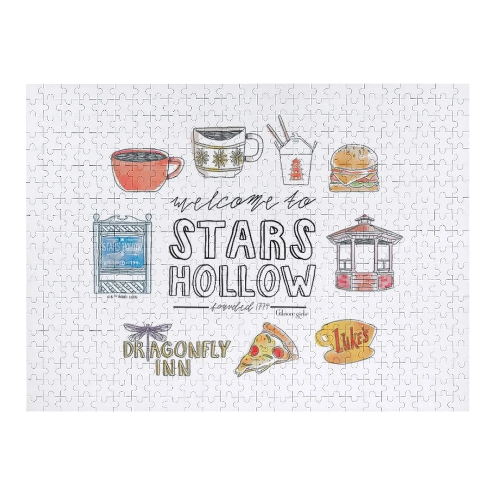 

Stars Hollow Grid Jigsaw Puzzle Custom Jigsaw Woodens For Adults Personalised Jigsaw Puzzle