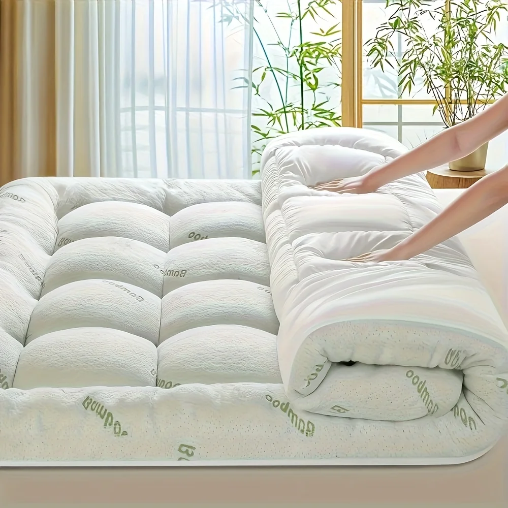

Охлаждающий бамбуковый наматрасник Cool Bamboo Super Thick - дышащий наполнитель из бамбукового волокна и микрофибры, чехол для матраса с глубоким карманом 8-21 дюйм, зеленый Q