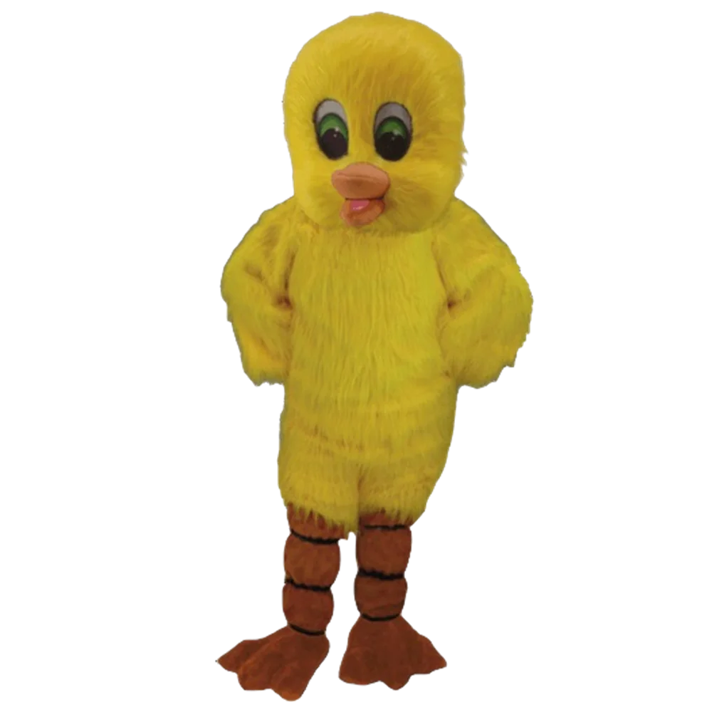 Lindo mascota amarillo bebé pato mascota disfraz tamaño adulto personaje de dibujos animados traje traje vestido de lujo para fiesta carnaval SW782