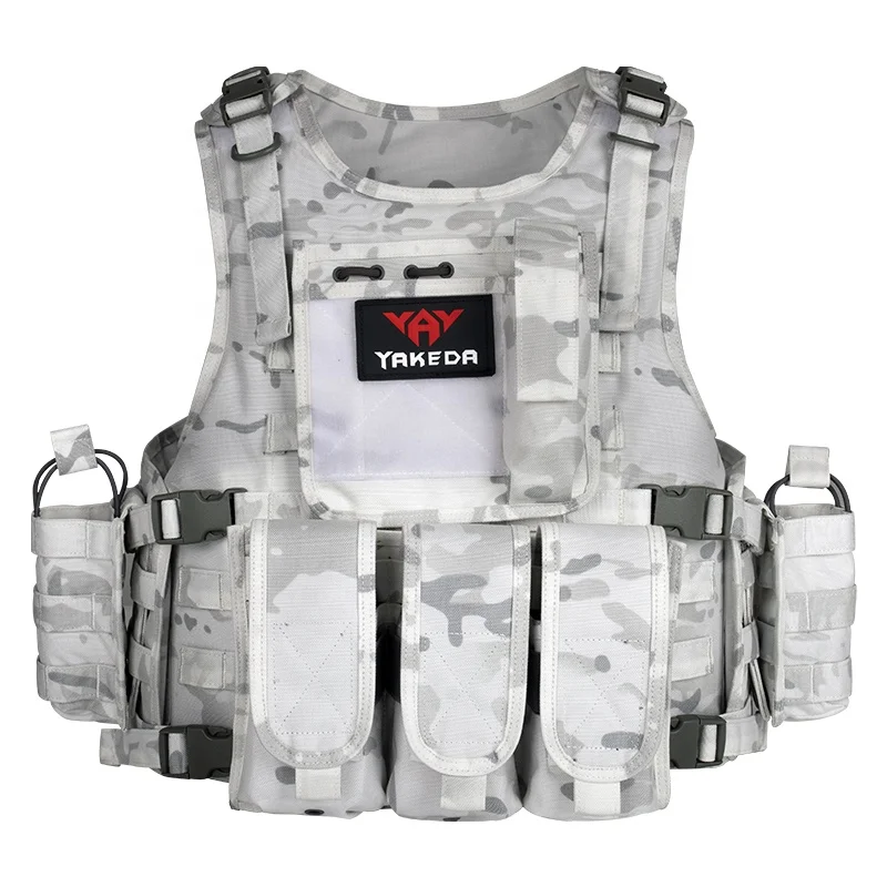 Tactico Winter Hunting White Camouflage Molle Chaleco Tactico Tactical Equipment Soft Combat Training Tactical Vest