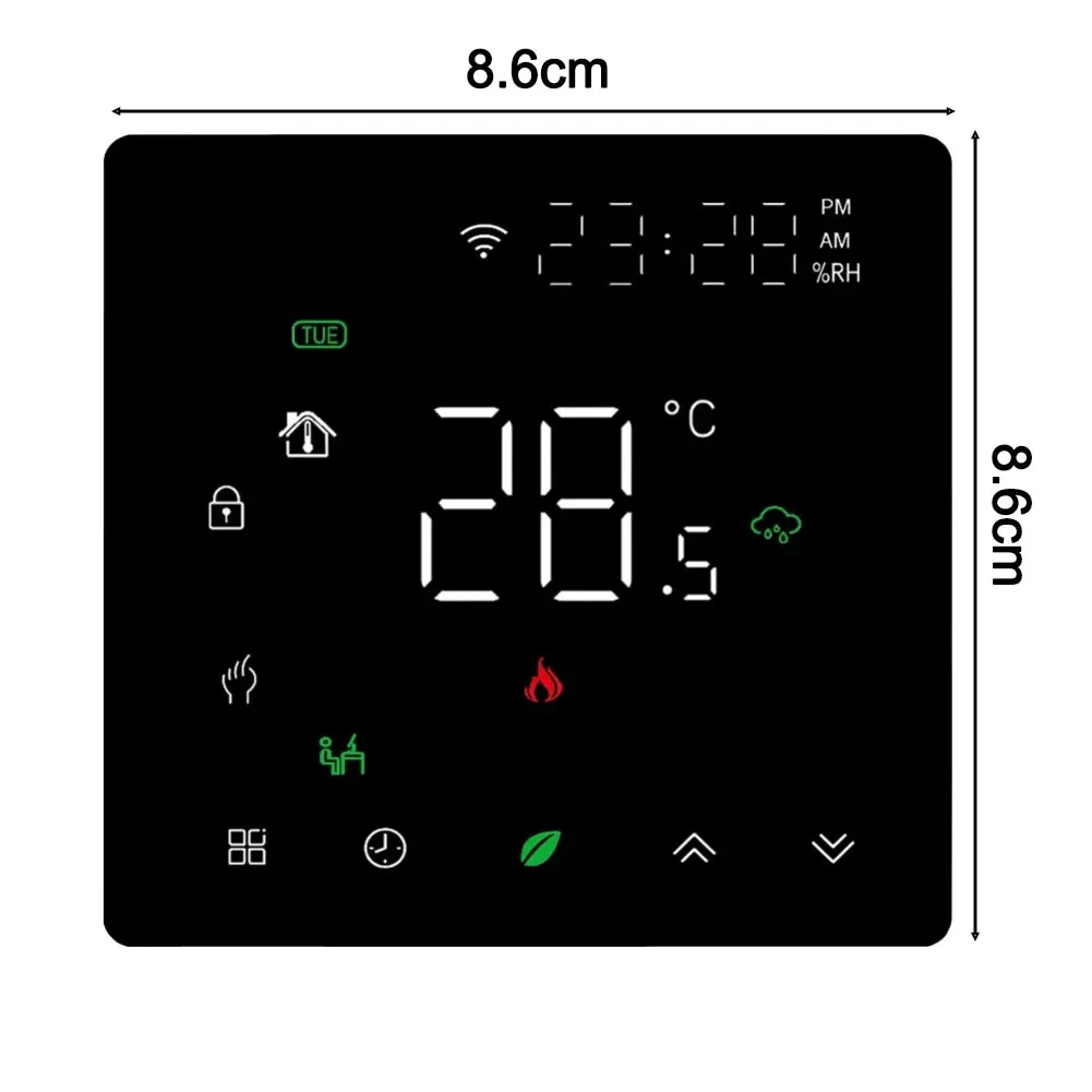 Smart Wifi Thermostat Floor Heating Thermostat Customizable Heating Energy Efficiency Remote Temperature Control