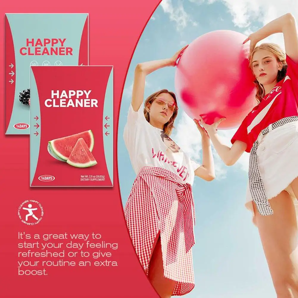 منظف سعيد 14 يومًا 59.92 جرام مسحوق بروبيوتيك بنكهة الفاكهة الطبيعية فعال مضاد للشيخوخة للبالغين وليس للنساء الحوامل #2