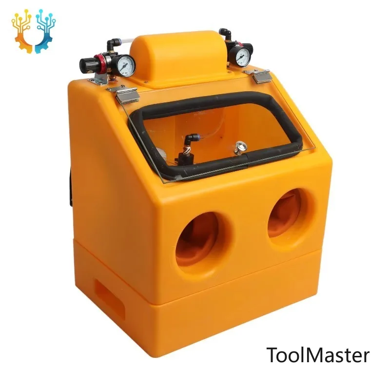 [2026] Boasta Máquina de arenado manual de mesa doble, pulverizador para uso en húmedo y seco, sin polvo, para fabricación de joyas de oro