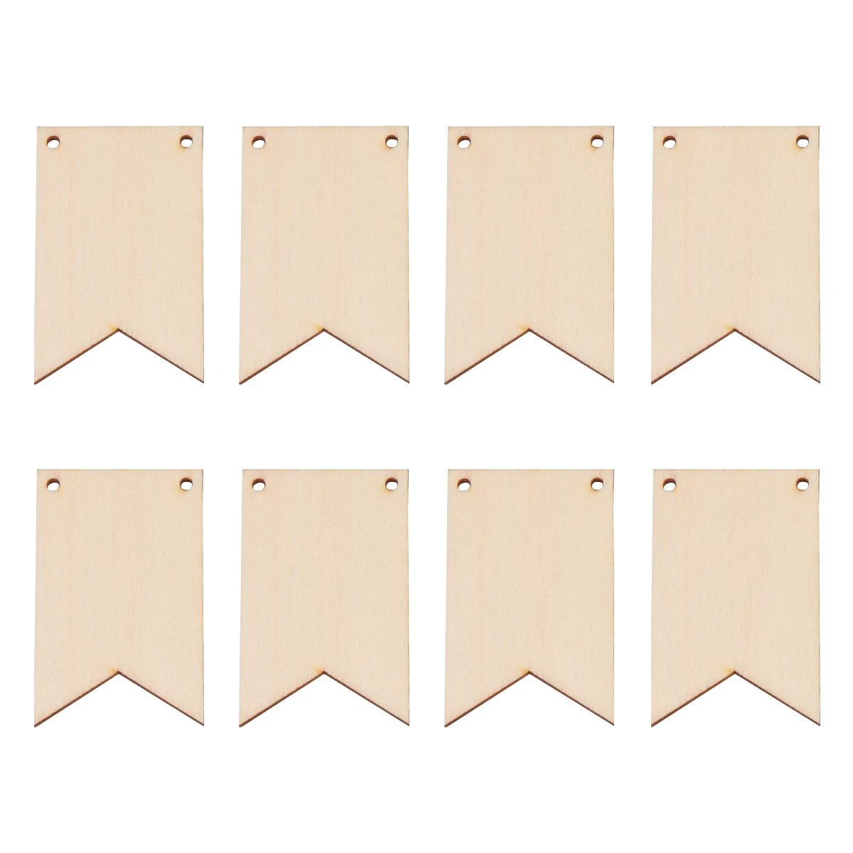 

50pcs Pendant Square Hanging Decor Ornaments Diy Wooden Labels Craft Sewing Supplies Favor Labels Christmas Gifts