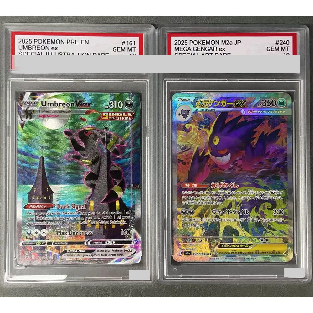 2025 M2a JP #240 MEGA GENGAR Ex Special Art Rare DIY Proxy PTCG Graded Collection Card GEM MT 10 Card Holographic Label Gifts