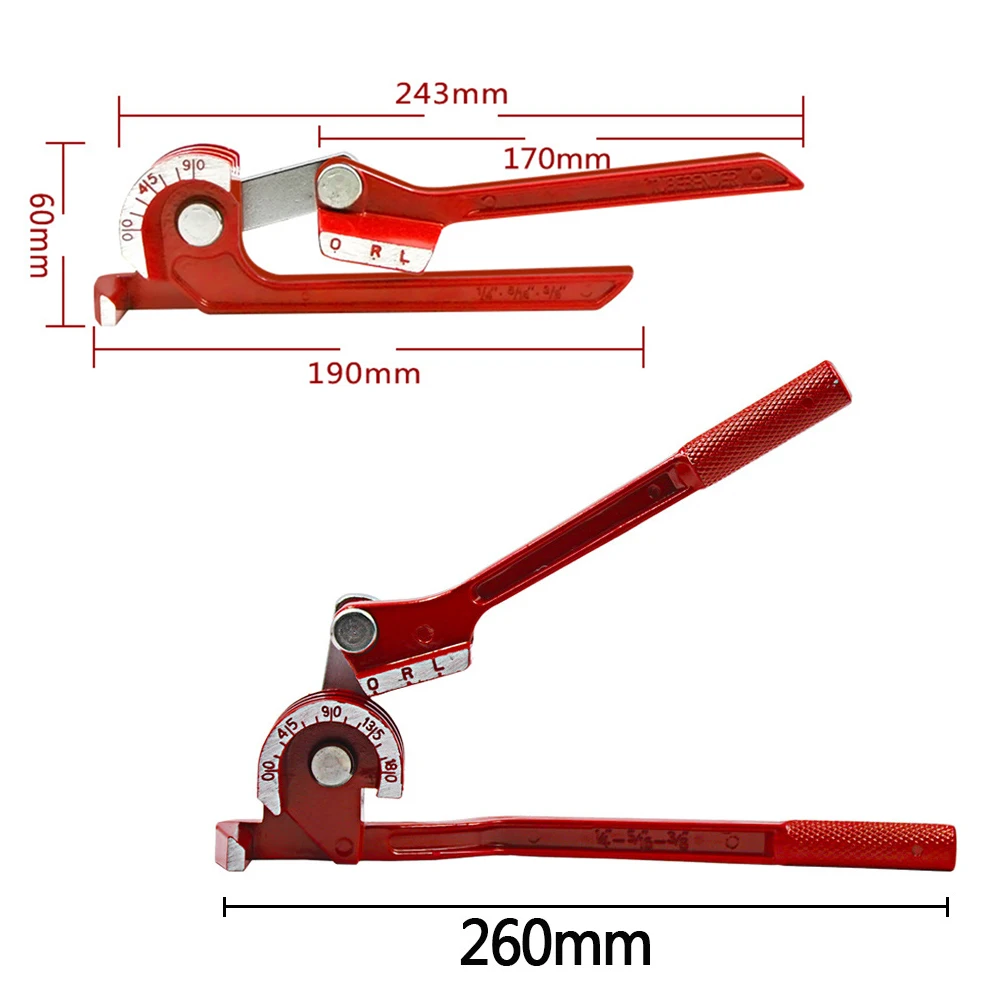 T50 180/90 Degree Pipe Bender Heavy Duty Tube Bending Machine  Adjustable 3 in 1 Copper Bender for 6/8/10mm Tubing Bending Tools