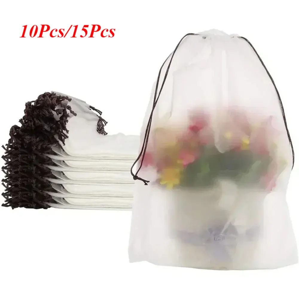 10/15 stuks draagbare reisschoen opbergtas tas met trekkoord transparant mat kleding ondergoed opbergtas make-up tas