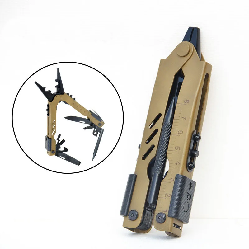 Portable Folding Multi-Function Combination EDC Pliers All-Steel Large-Sized Pliers Outdoor Self-Defense Camping Equipment