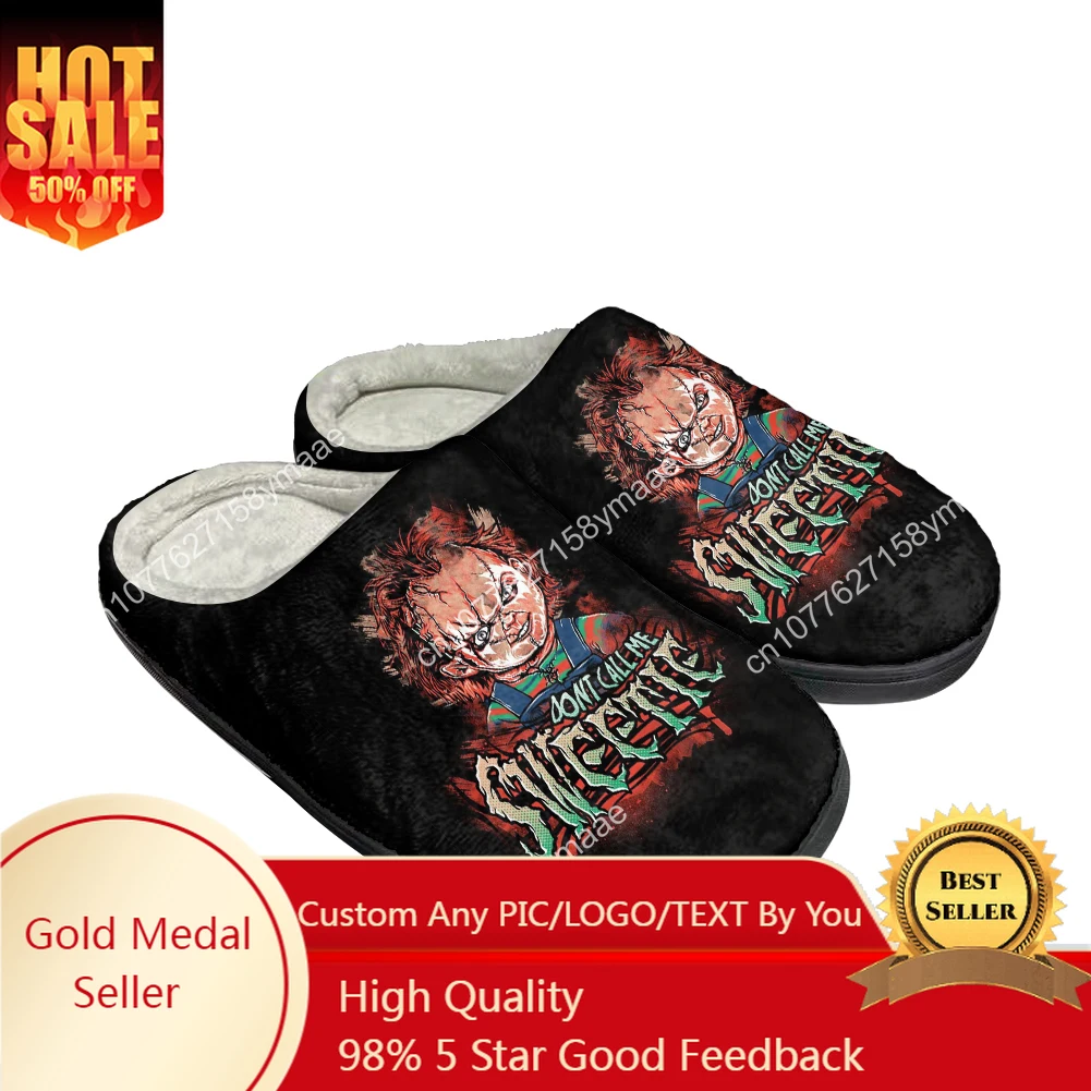 

Hot Chucky Latest Fashion Cotton Custom Slippers Mens Womens Sandals Plush Casual Keep Warm Shoes Thermal Comfortable Slipper