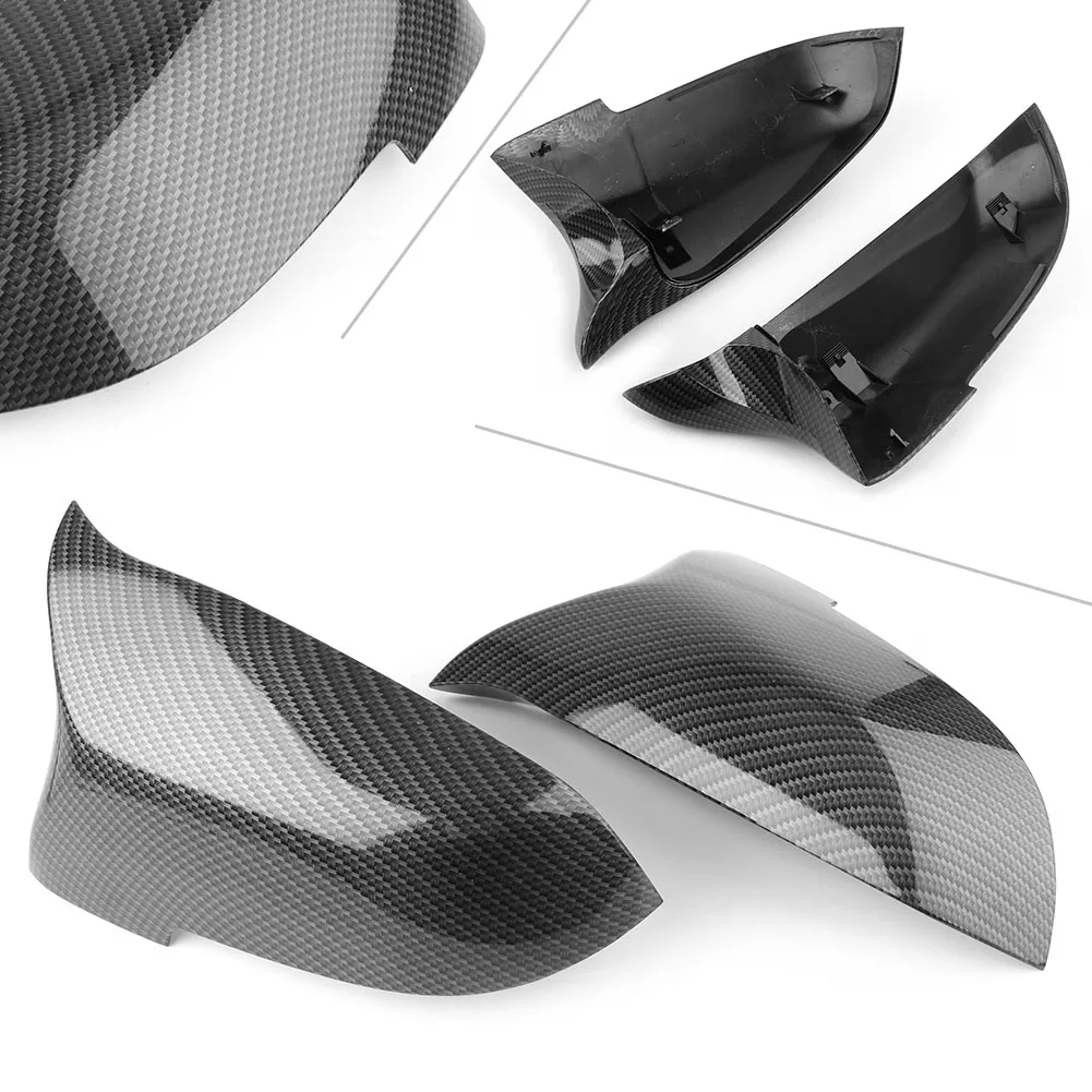 

2pcs Auto Rear View Rearview Side Mirror Cover Trim For BMW F10 F11 F01 F06 F07 F12 F13 LCI Carbon Fiber Stytle Car Accessories