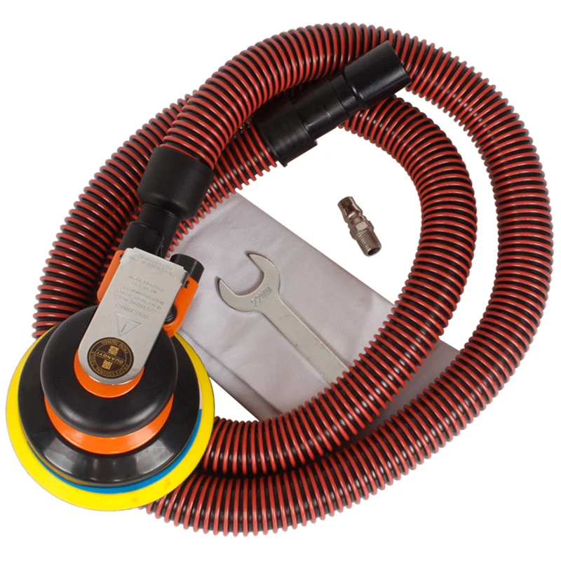 Polisher Vacuuming Pneumatic Polishing Machine 125mm Disc Sandpaper Machine Sanding Machine Waxing Machine GY-125C