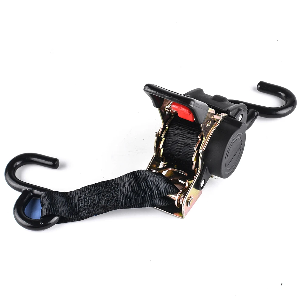 2 Auto Retract NO-RATCHETING Ratchet Straps for Motorcycles, ATVs Bikes view 2