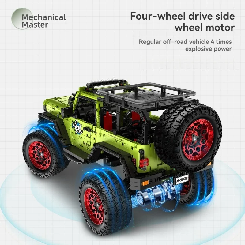 Tecnico Auto APP Telecomando 1:6 Arrampicata Buggy Building Blocks Fuoristrada Mattoni Giocattoli Per I Ragazzi Set Moc Modello Regali