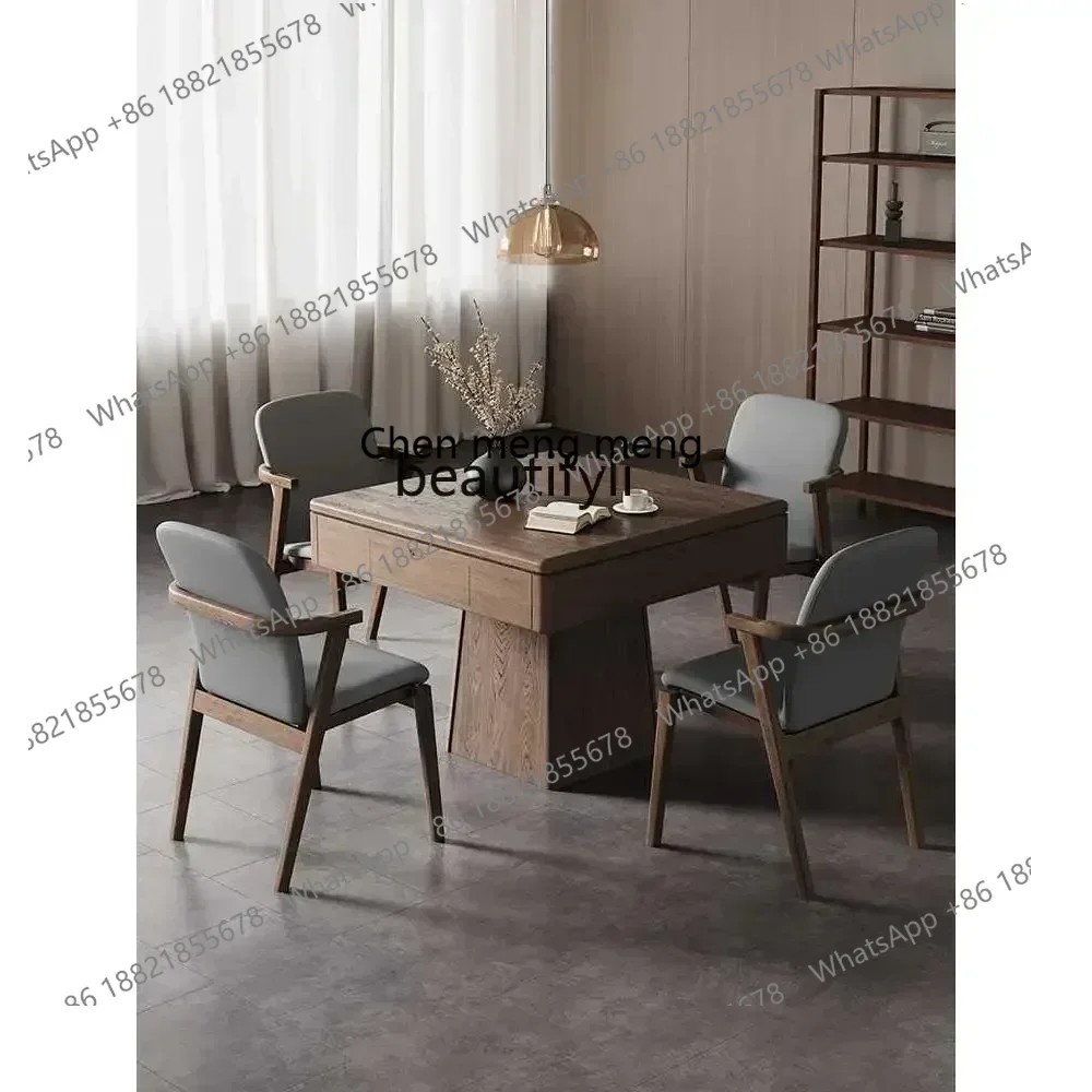 

xz1zzautomatic household ultra-quiet mahjong table and dining table dual-purpose integrated solid wood multi-functional small