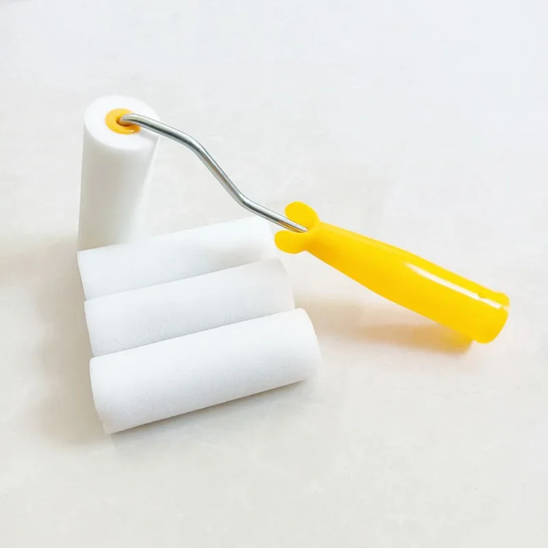 

Sponge Flocked Roller Brush Water-based Latex Paint Roller Coating Paint Roller Brush Wall Painting Tool Construction Accessory