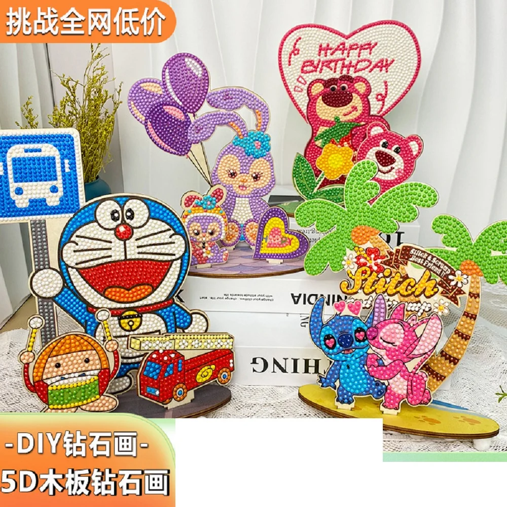 DIY Point Drilling Draw Sanrio Kulomi Diamond Painting 5D Cartoon Handiwork Stereoscopic Cardboard Desktop Child Drill Painting