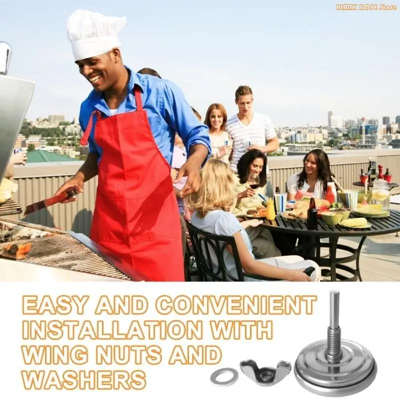 K1AE Professional Grills Temperature Gauges Nonrust Steel Construction Universal Grills Compatibility