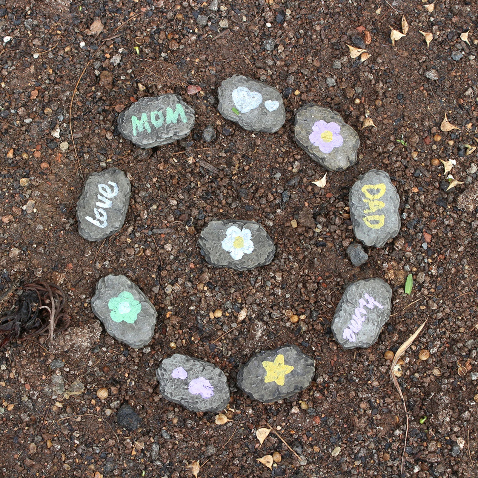 

20PCS Garden Resin Footstone Add Vigor and Vitality Design for Indoor Outdoor Garden Decor