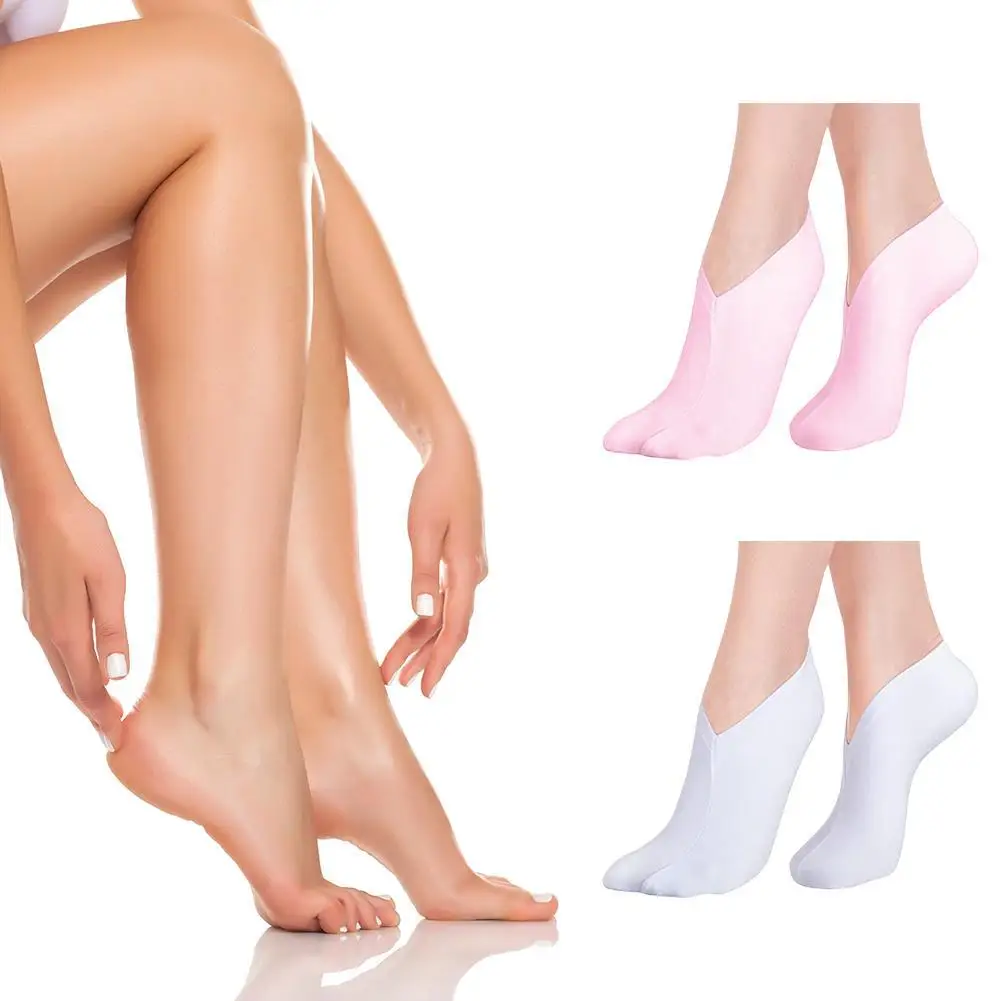 

1Pair Silicone Moisturizing Spa Gel Heel Socks Foot Care Socks Cracked Dead Skin Remove Protector Pain Relief Pedicure Tools