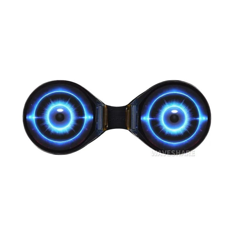 0.71inch Double Eye Round LCD Display Module, 160×160 Resolution, SPI Interface, 65K Colors