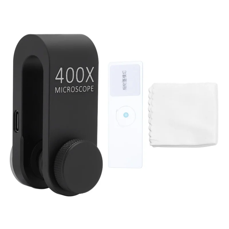 

Phone Microscope Lens With Clamp LED Light Universal High Definition 400X Phone Camera Microscope Lens For Biology Electronics