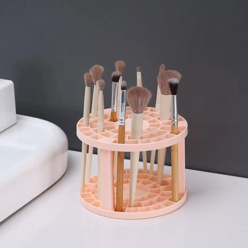 Porte-stylos en plastique à plusieurs trous, support de rangement pour pinceaux de maquillage, organisateur de papeterie pour bureau, salle de classe, 1 pièce