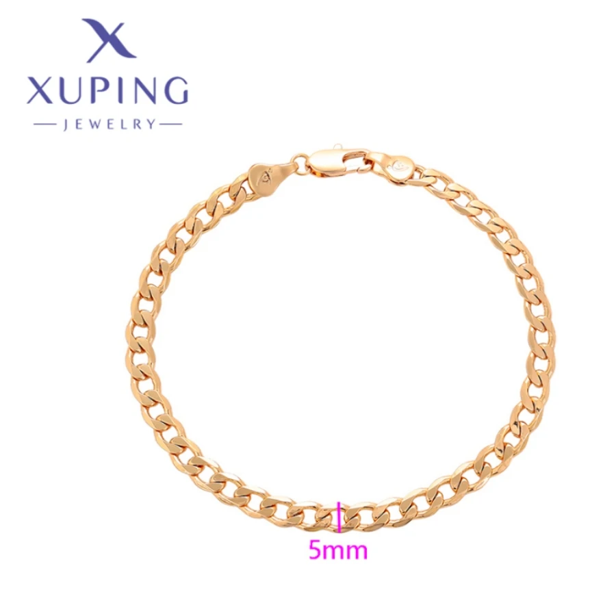 Xuping-Pulseras de estilo elegante para mujer, Color dorado, regalo de Navidad y cumpleaños, X000794953