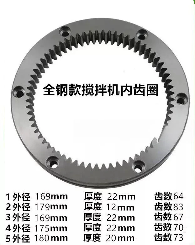B20 B25 B30 Commercial Egg Mixer Accessories Inner Gear Ring Planetary Gear Replacement Parts