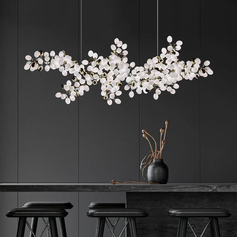 

New Nordic Luxury Grapes Bunch Hanging Chandelier Lamp for Dining Room Living Room Loft Villa Hotel Hall Decor Pendant Lights