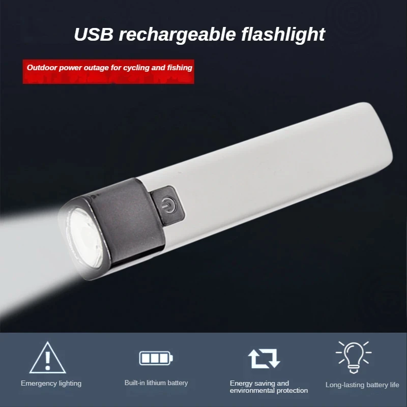 Bright Super Mini USB Waterproof Lighting Portable Spotlight Rechargeable Flashlight for Indoor Outdoor Play Camping and Fishing image 5