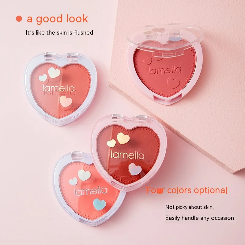 Face Blusher Matte Natural Cheek Tint Brighten Face Waterproof Face Contouring Cosmetics Blush Powder Soft Female Makeup 1pcs