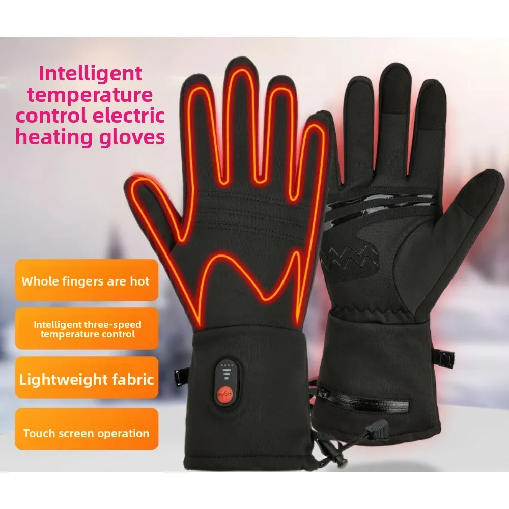 

Heated Gloves Electric Skiing Winter Warm Support Touch Screen Glove Men Women Snowboarding Thermal Skiing Liner Outdoor