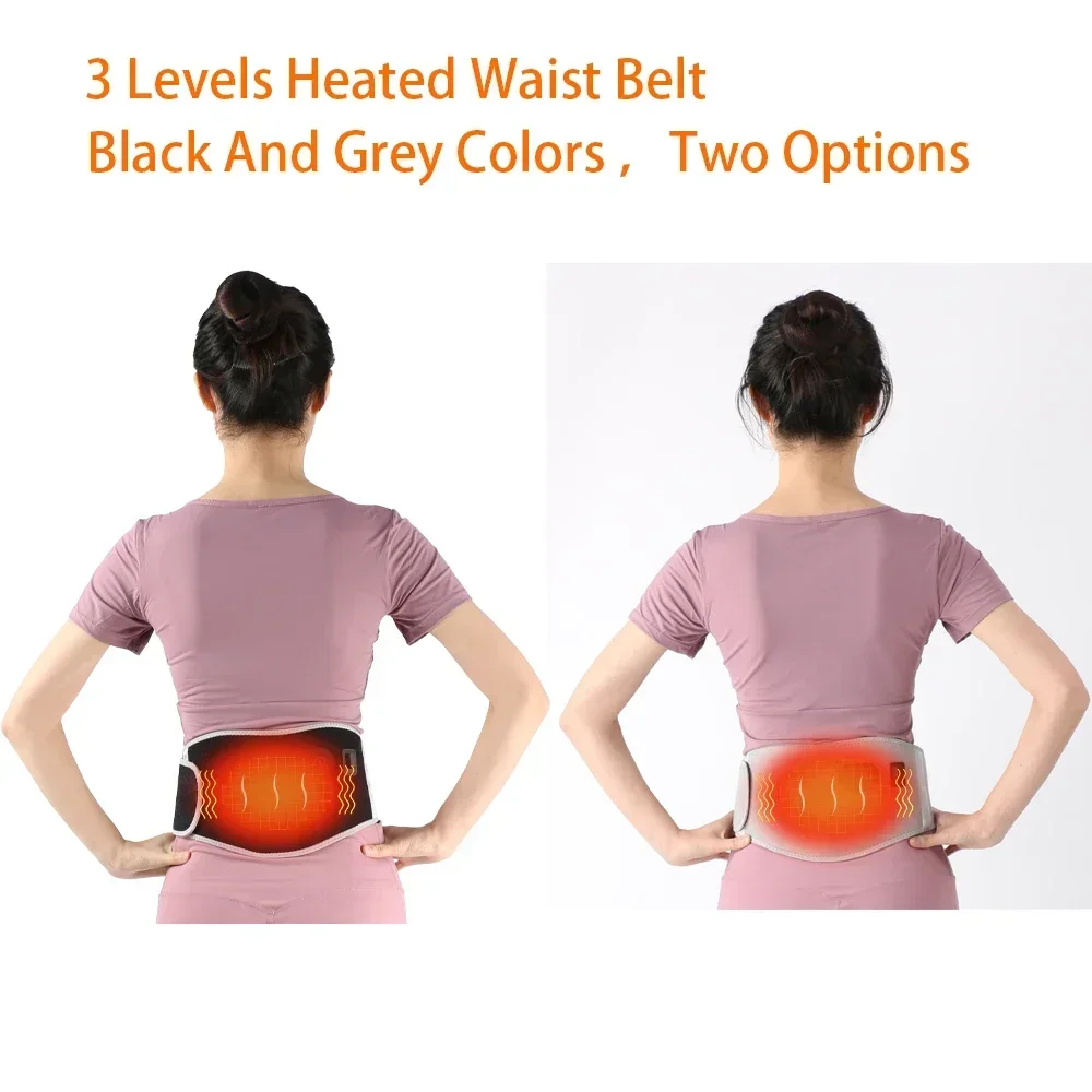 USB Electric Heating Warmer Hot Waist Lumbar Back Pad Belt Protector Brace Band Support Massager Anti Pain Relief Therapy Tool