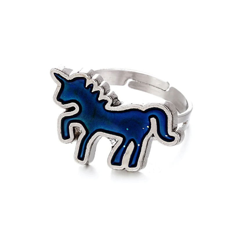 Unicorn Mood Ring Fashionable Men and Women Cute Emotional Color Changing Ring Party Jewelry Gift