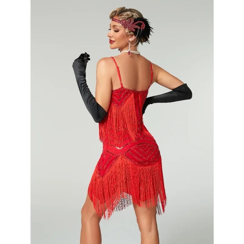 short flapper dress for Vintage 1920s Outfit in Pink Style PS24898C it features a sheer round neckline Flapper Dress Great Dresses BABEYOND