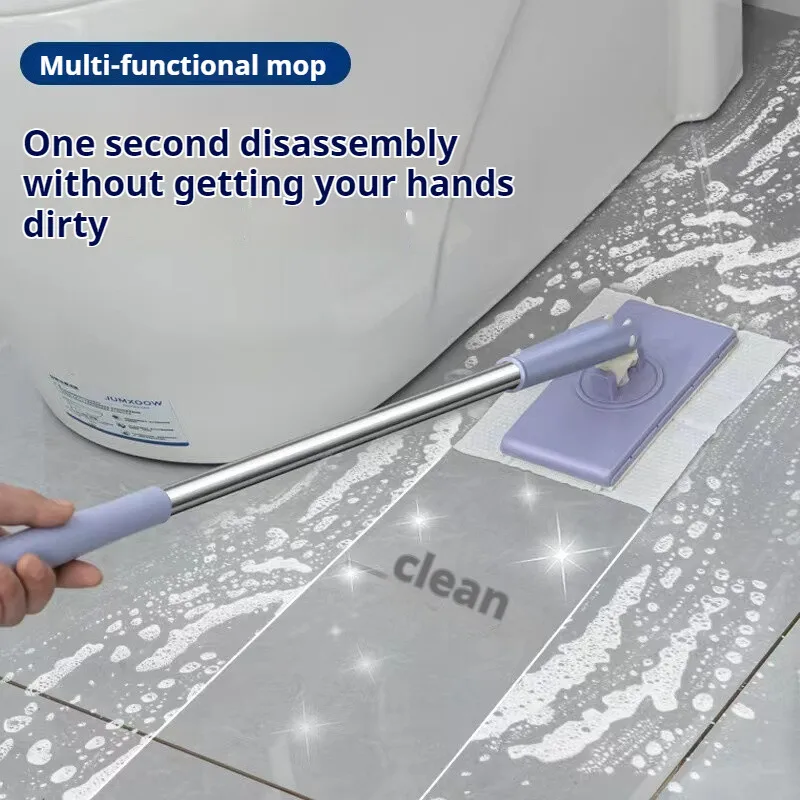 Automatic Face Towel Changing Mini Mop Hands Free Wiper Mop Lazy Mop Floor Cleaners for Bathroom Kitchen Mirrors