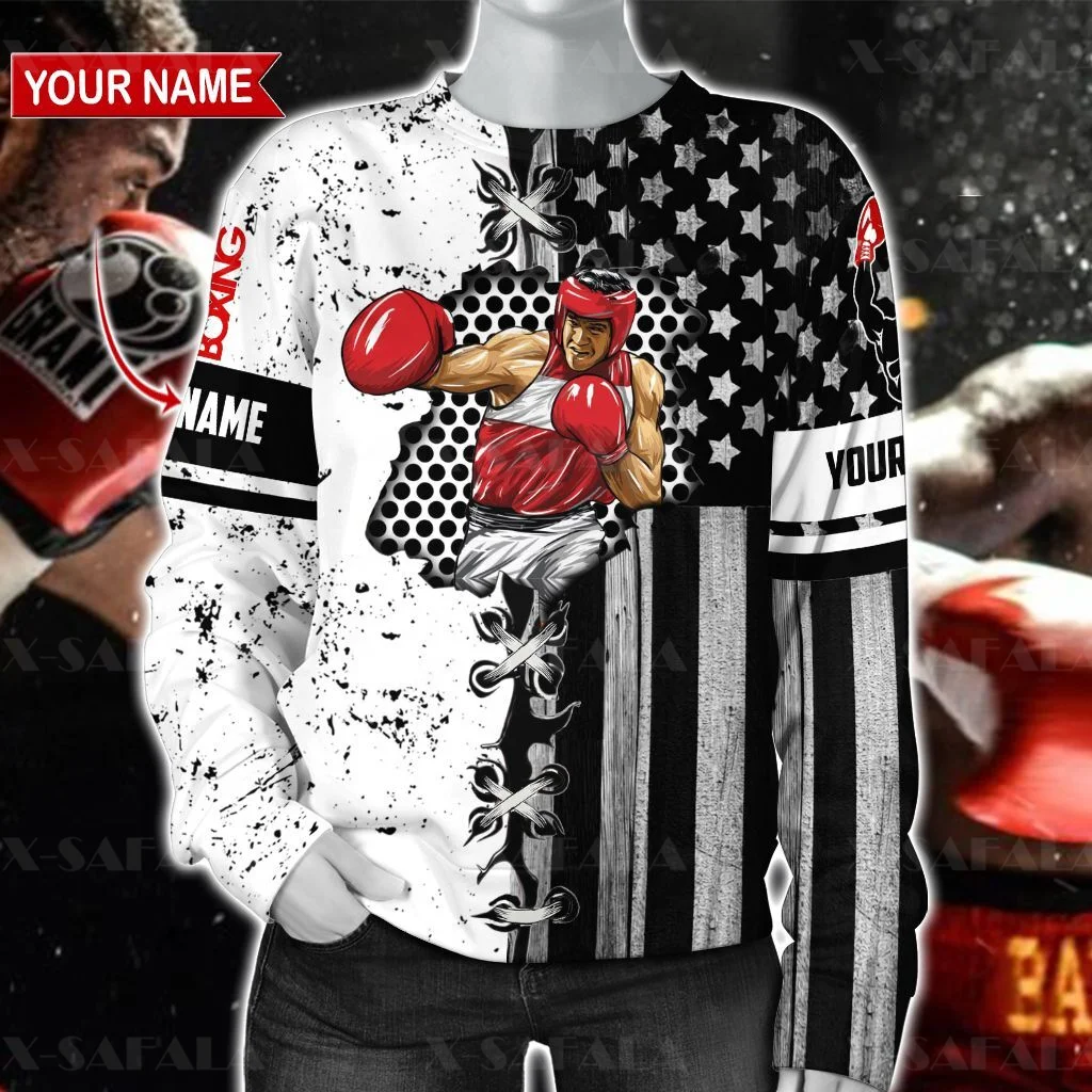 

Boxing Lover Sports Pugilism Boxer Fight Customed 3D Full Print Hoodie Man Women Outwear Zipper Pullover Sweatshirt Unisex-9