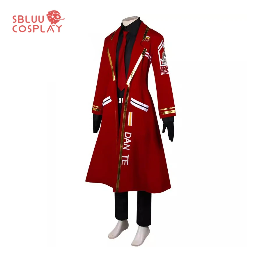 SBluuCosplay Dante Cosplay Costume Limbus Company Cosplay Red Long Coat Dan Te Uniform Suit Men Women Halloween Party Carnival