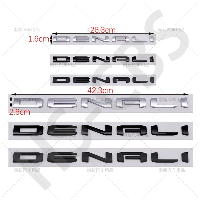 DENALI Car Stickers 3D ABS Rear Trunk Emblem Badge for GMC Sierra 2500 3500 Car Body Side Door Fender Stickers accessories