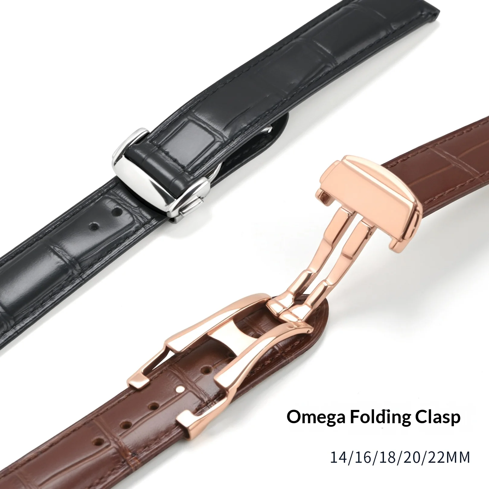 304 Stainless Steel Watch Clasp Deployment Buckle for Omega 14mm 16mm 18mm 20mm 22mm Folding Buckle Men Women Watch Accessories view 5