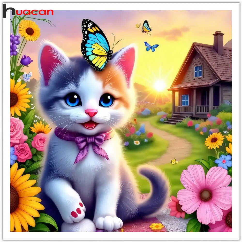 

Huacan 2021, новая коллекция, алмазные картины, дельфин, небо, алмазная вышивка, морской закат, мозаика, художественные украшения, картины