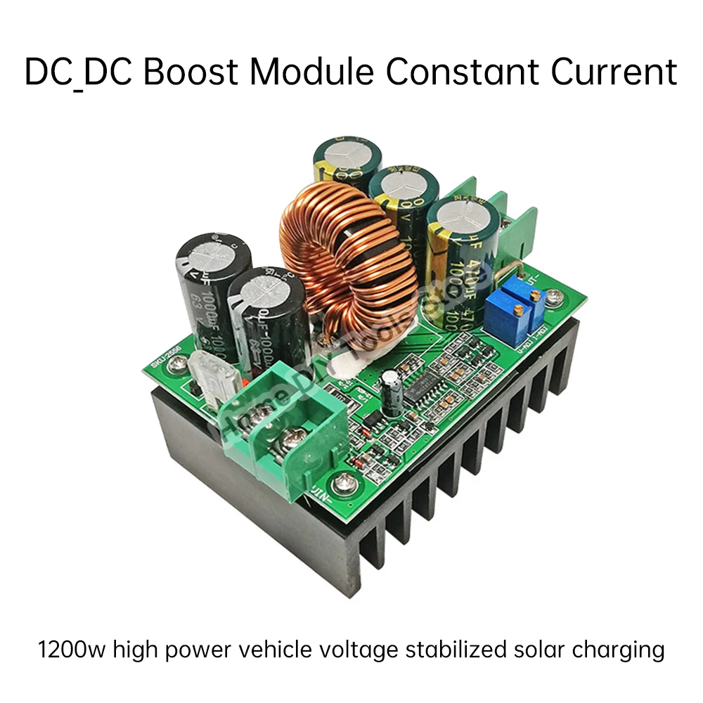

1200 Вт DC-DC Повышающий преобразователь 10-36 В в 12-80 В Повышающий модуль питания Регулируемое постоянное напряжение тока