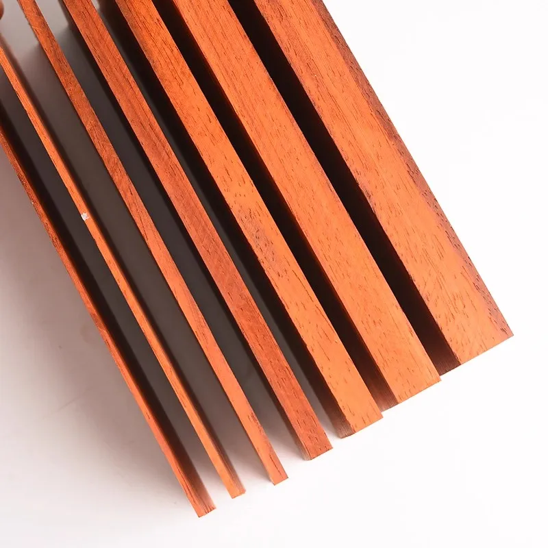 لوح خشبي رقيق من خشب الورد الأحمر الأفريقي مصنوع يدويًا يمكنك صنعه بنفسك نحت الخشب الأحمر صندوق لوح خشبي صلب مواد صنع #4