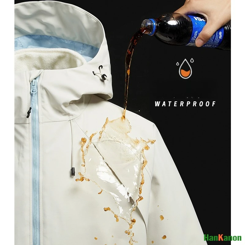 3 - في - 1 سترة نسائية قصيرة للخريف/الشتاء للاستخدام الخارجي مع بطانة من الصوف: سترة تخييم خارجية بسيطة ودافئة ومتعددة الاستخدامات مكونة من قطعتين