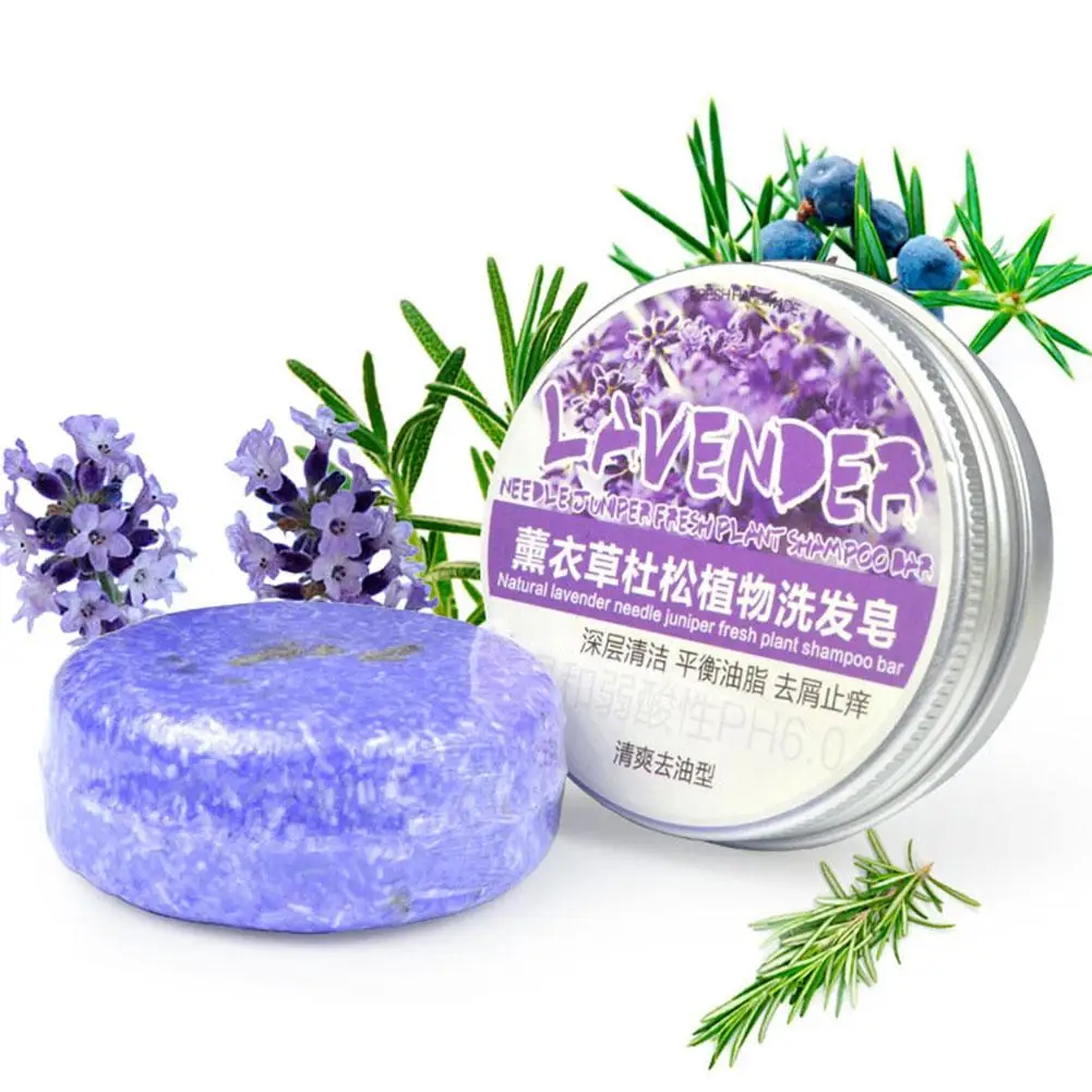 Natural lavender Handmade Shampoo Soap Cold Processed Shampoos 60g Bar 100% Care Hair Soap Plant Shampoo Hair Pure W9S1