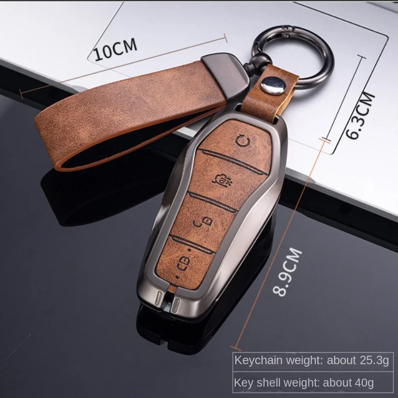 

For BYD Song Plus Atto 3 Han EV Tang DM Qin Joint Key Case Metal Keychain Remote Key Car Accessories
